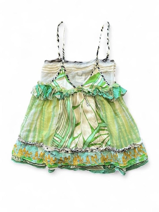 Just Cavalli Tops - Roberto Cavalli 100% silk tropical ruffle cami 💚